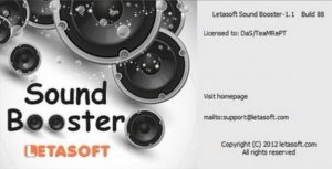 Letasoft Sound Booster 1.11 Crack License Keygen 2019